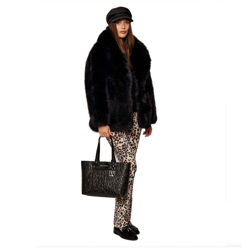 Borsa Donna Shopper a Spalla ARMANI EXCHANGE colore Nero Lucido Linea Liz