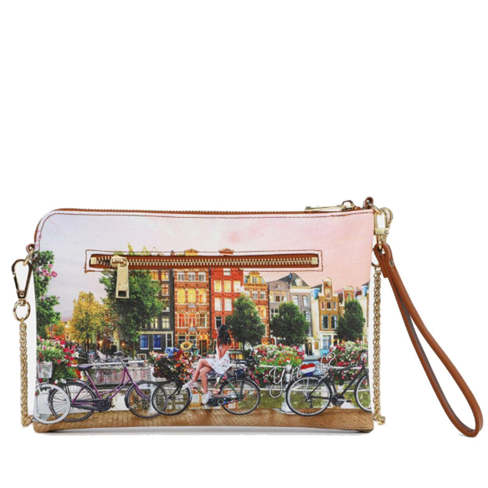 Borsa Donna Y NOT Pochette con Tracolla YES-303 Flower River