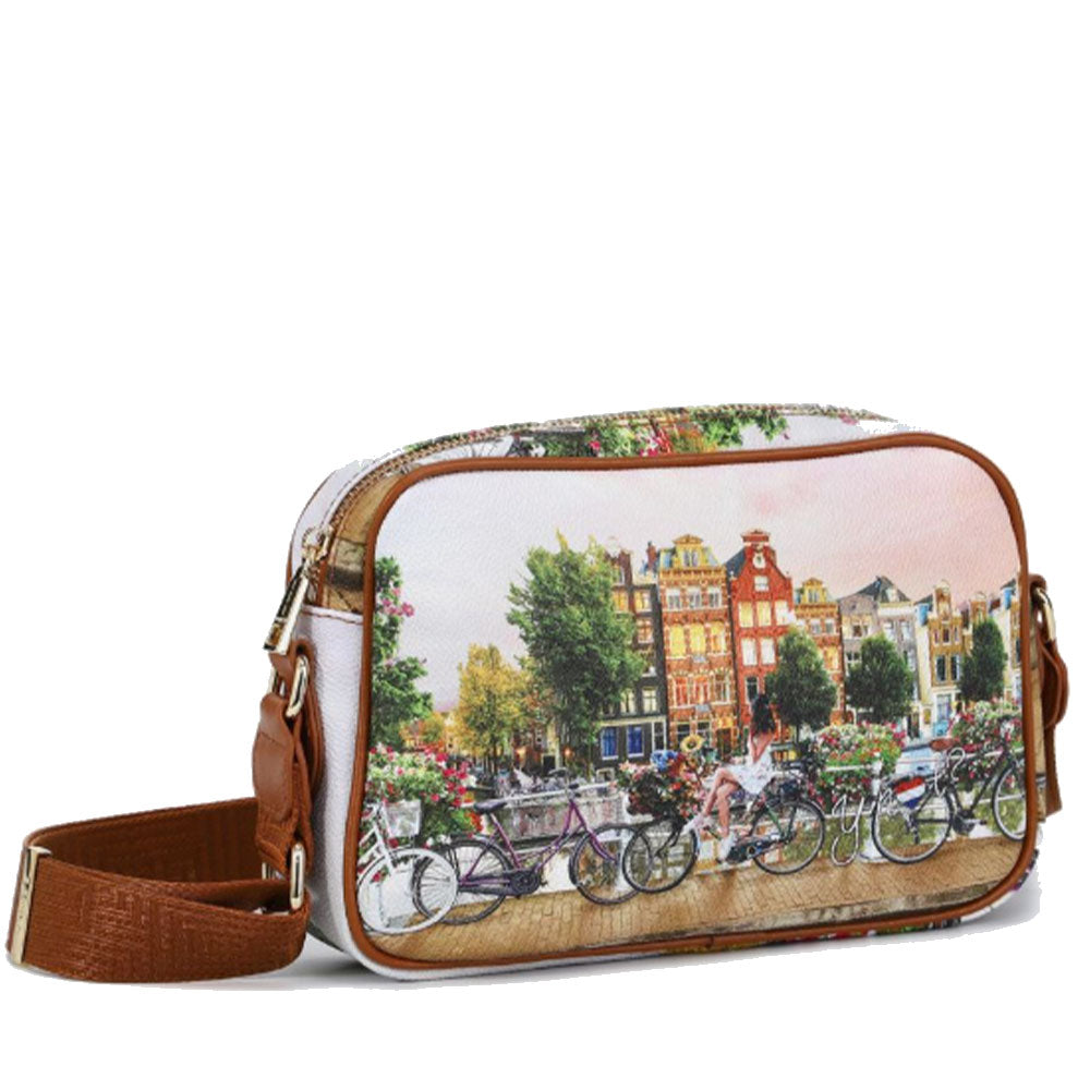 Borsa Donna a Tracolla Y NOT YES-310 stampa Flower River