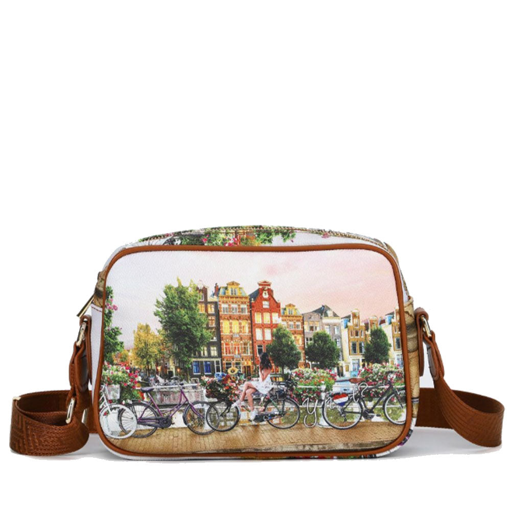 Borsa Donna a Tracolla Y NOT YES-310 stampa Flower River