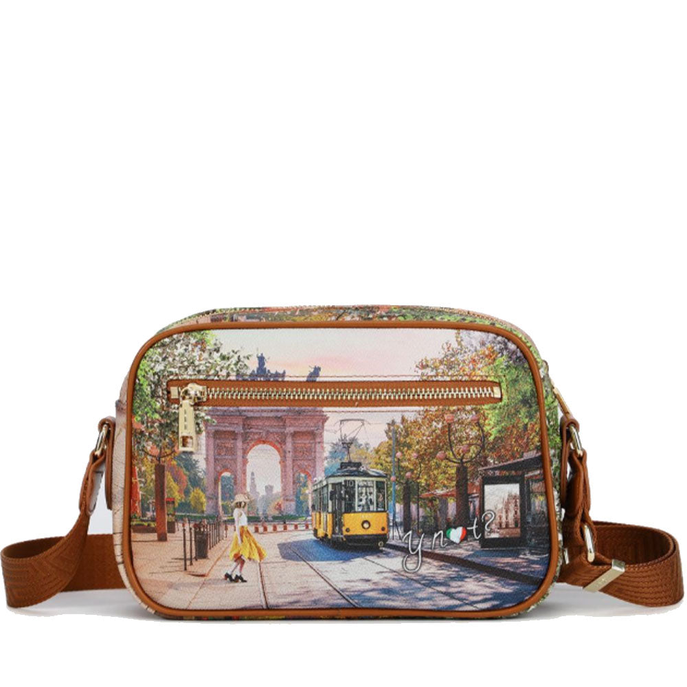 Borsa Donna a Tracolla Y NOT YES-310 stampa Spring in Milan