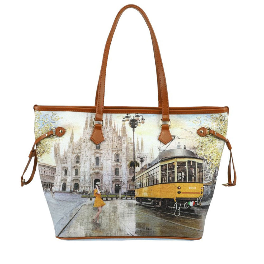 Borsa Donna Y NOT a Spalla YES-319 Stampa Milano – Cuoieriashop