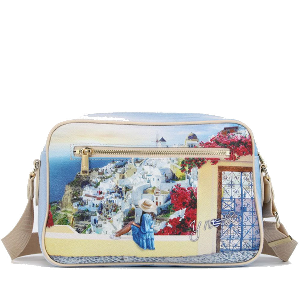 Borsa Donna a Tracolla Y NOT YES-331 stampa Greek Summer