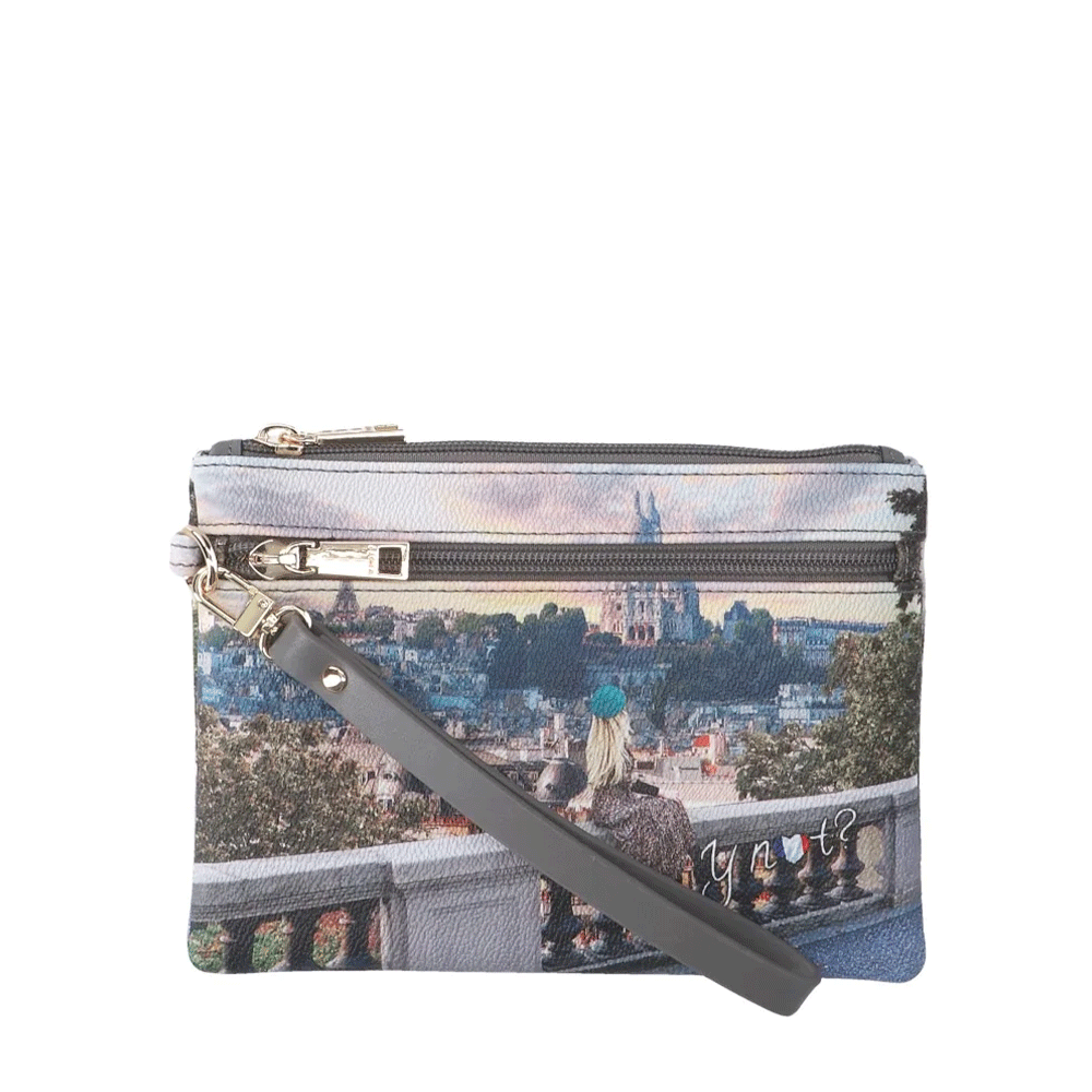 Pochette Donna con Zip Y NOT YES-342 Stampa Coeur De Paris