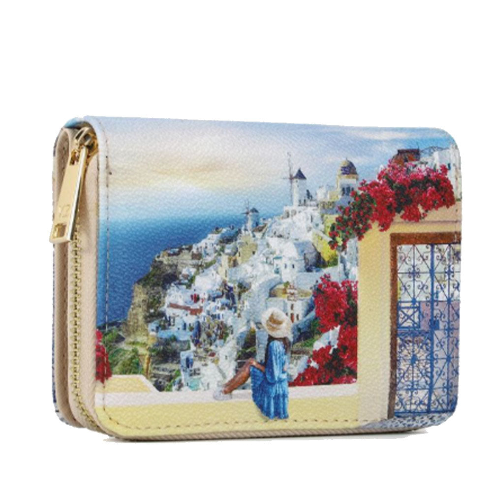 Portafoglio Donna Piccolo Y NOT YES-362 Stampa Greek Summer