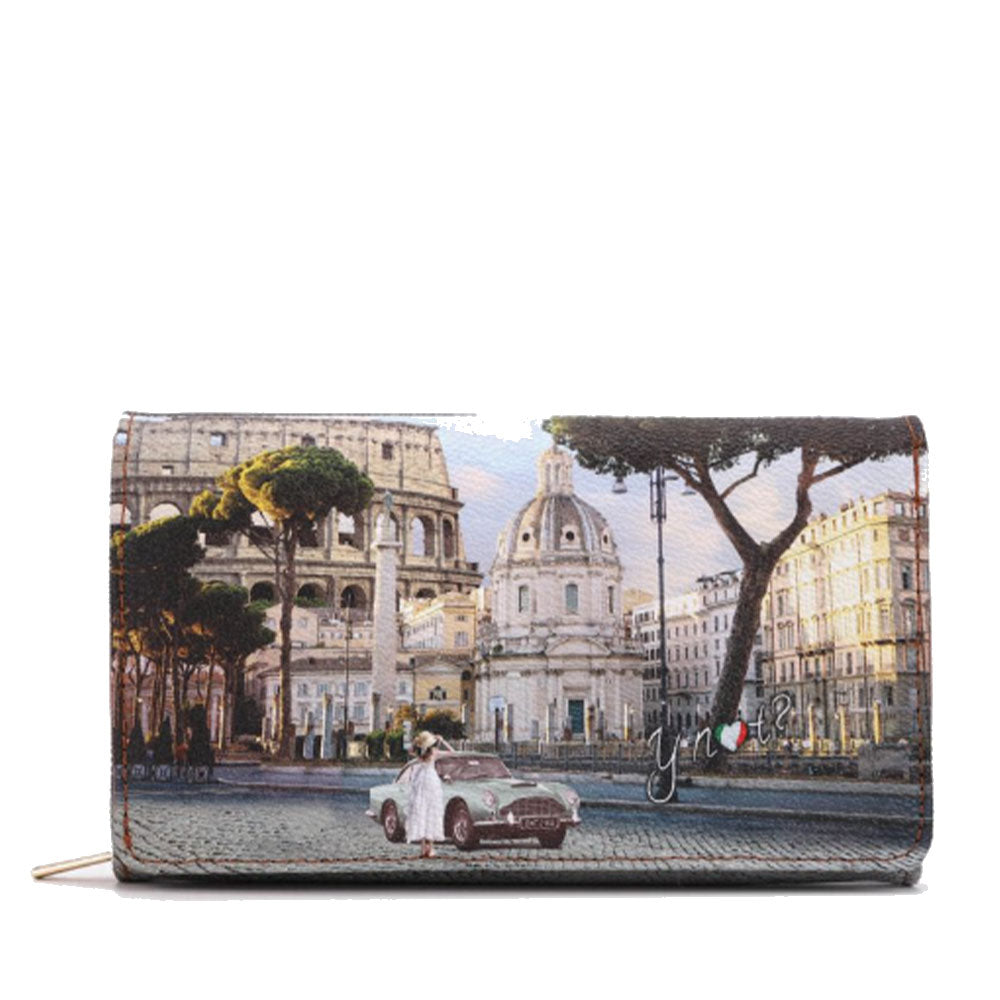 Portafoglio Donna Y NOT Chiuso con Bottone YES-364 Stampa Imperial