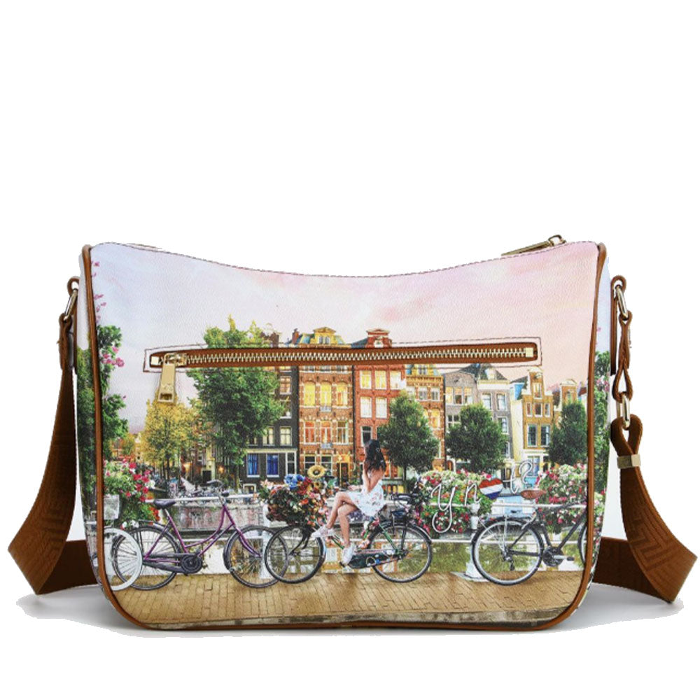 Borsa Donna Y NOT con Tracolla Regolabile linea YES-370 Flower River