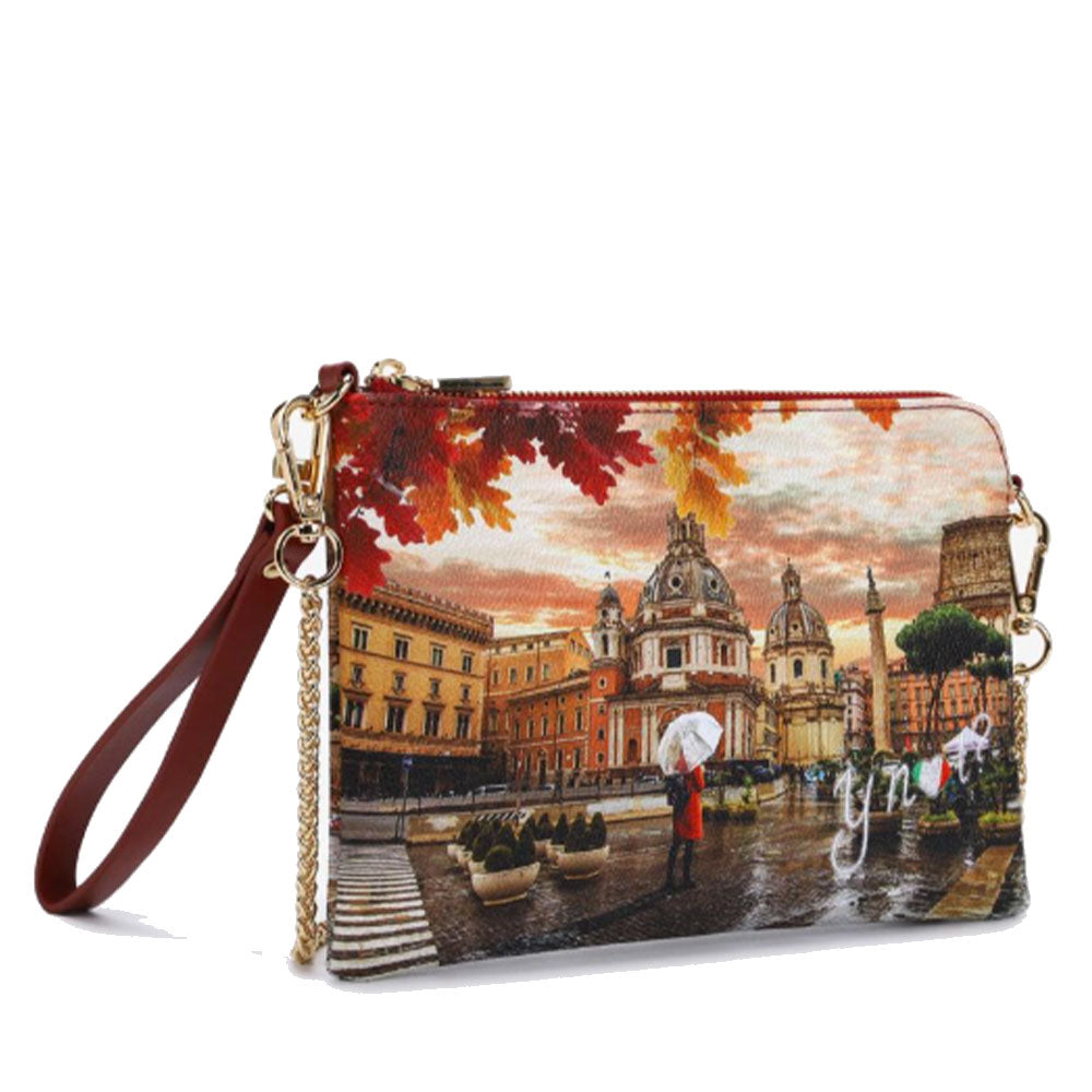 Borsa Donna Y NOT Pochette con Tracolla YES-384 Rome Raining