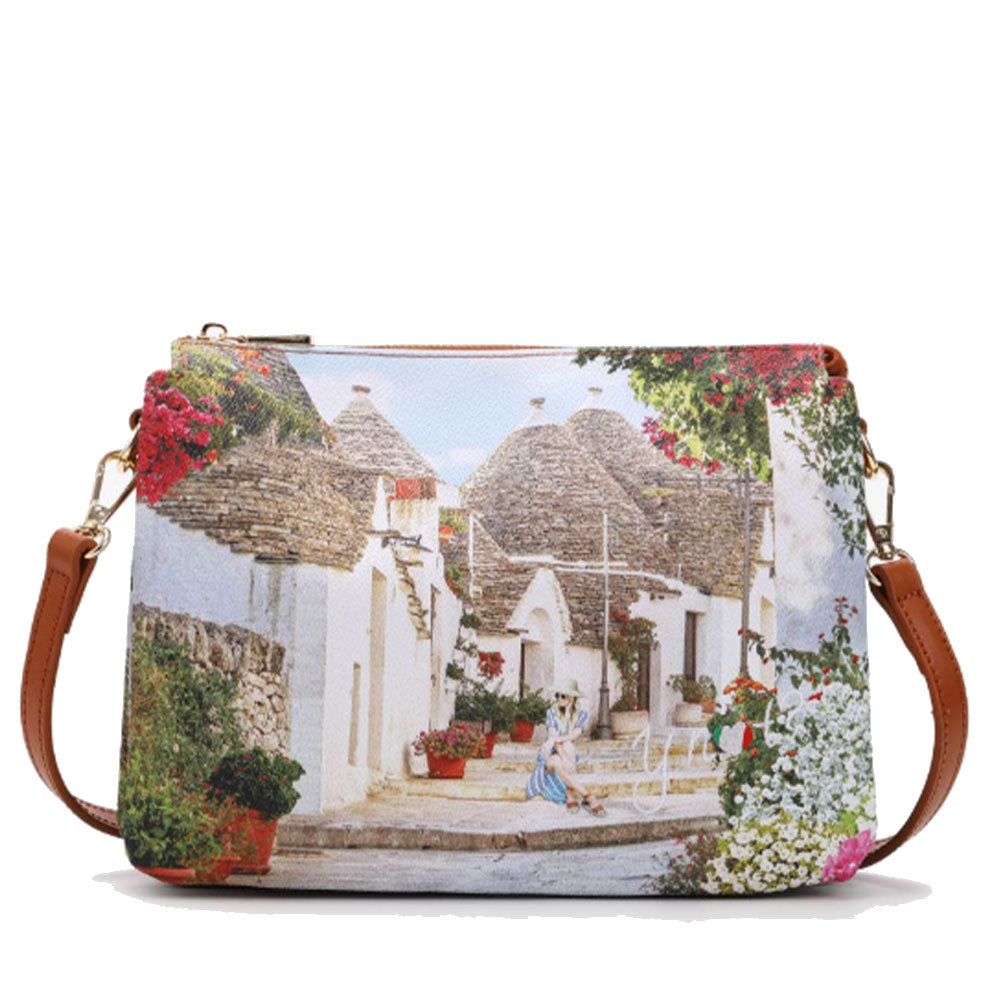 Borsa Donna Y NOT a Tracolla Tre Scomparti YES-399 Puglia Summer