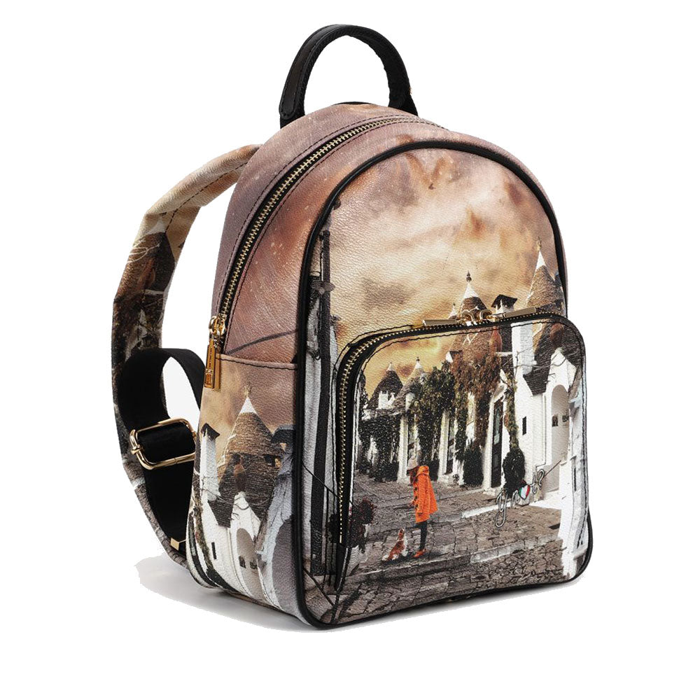 Y NOT YES-578 Damenrucksack mit „Life in Trulli“-Aufdruck