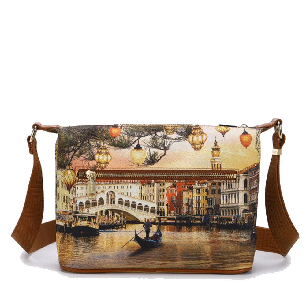 Y NOT Damen Hobo Schultertasche YES-592 Christmas Venice