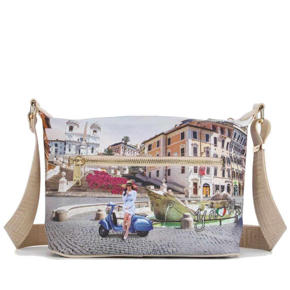 Borsa Donna Hobo Y NOT a Tracolla YES-592 Vacanza Romana