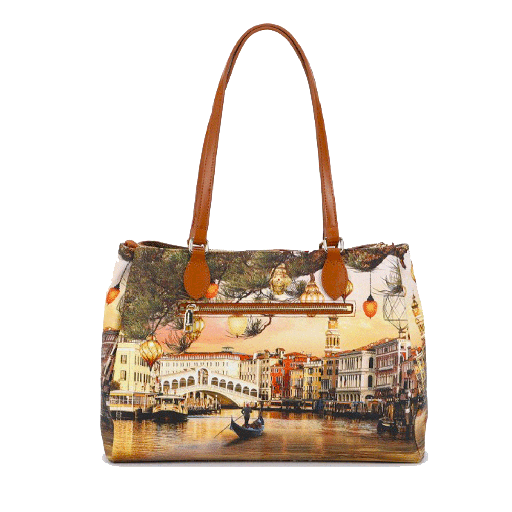 Borsa Donna a Spalla Y NOT Stampa Christmas Venice - YES-594