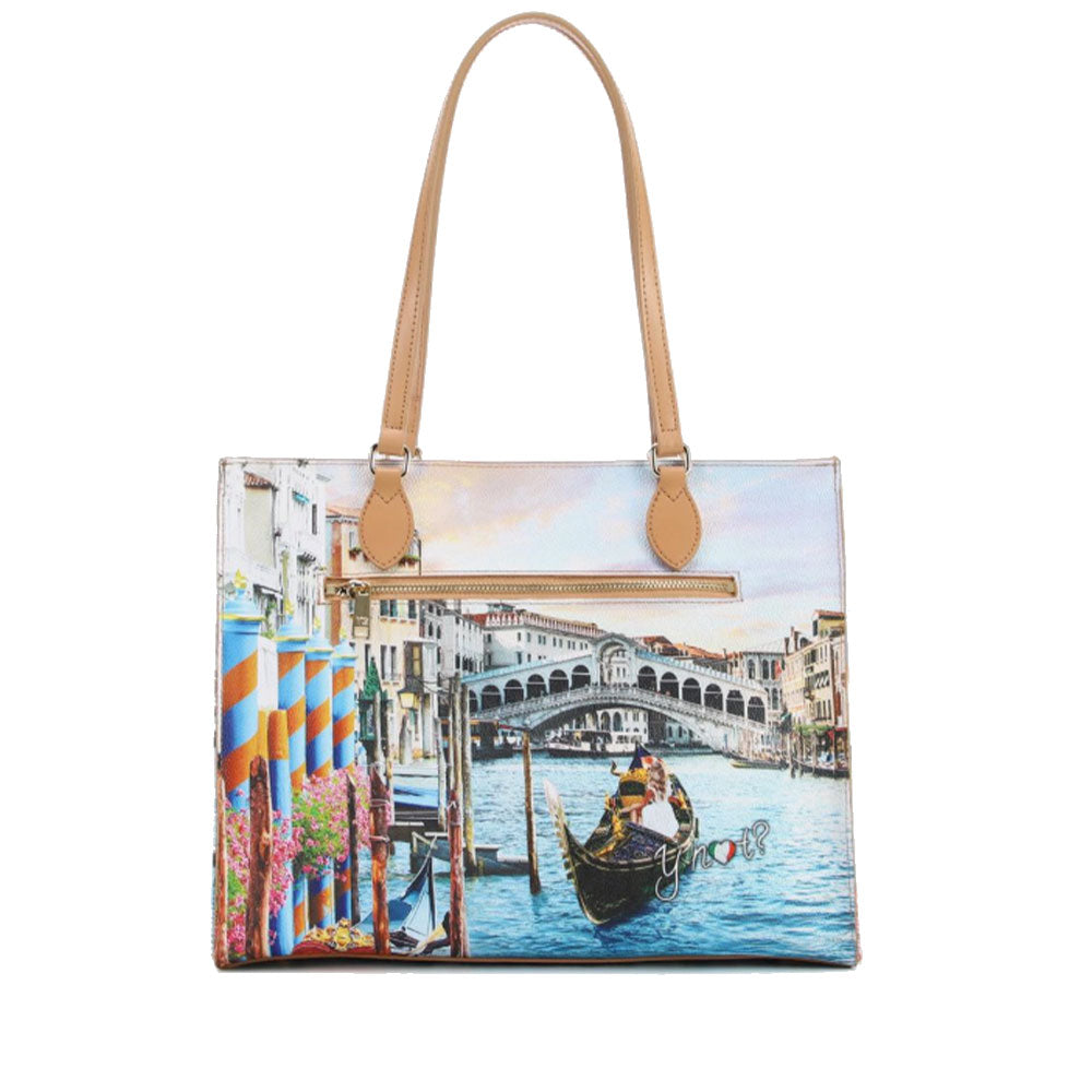 Borsa Donna Shopper a Spalla Y NOT YES-602 stampa Dream in Venice