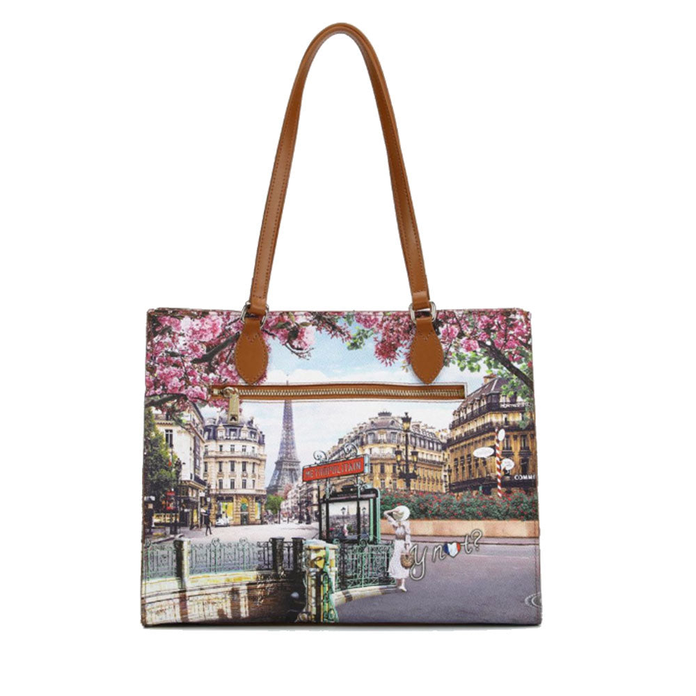 Borsa Donna Shopper a Spalla Y NOT YES-602 stampa Emily in Paris