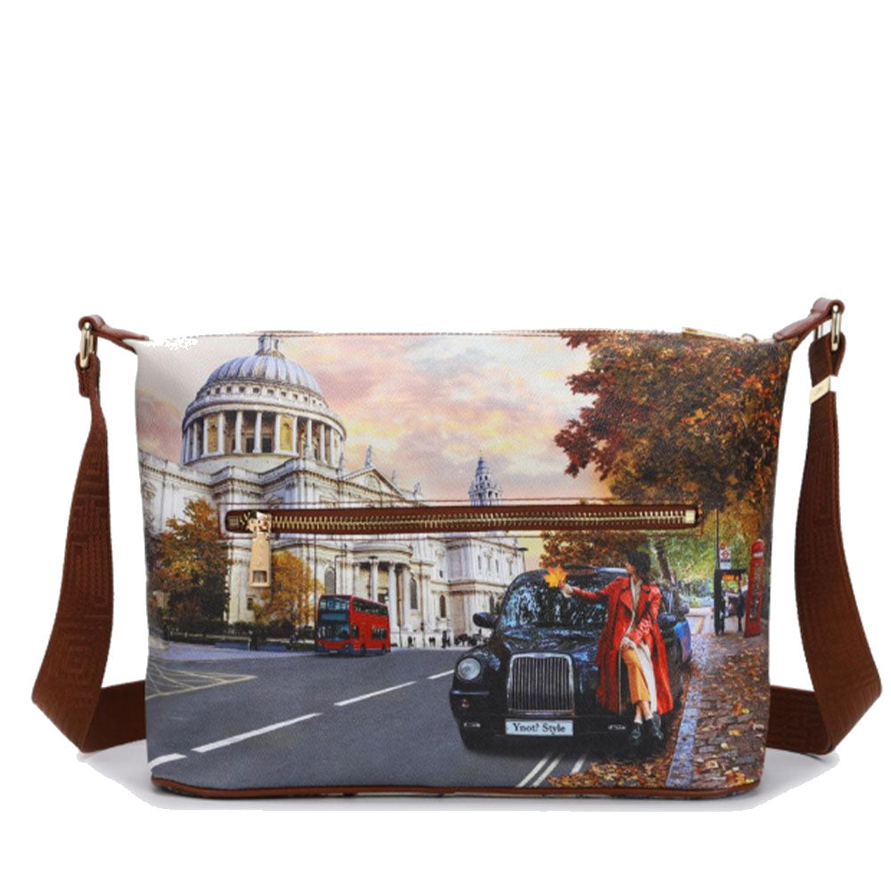Borsa Donna Y NOT Hobo Easy Large a Tracolla YES-607 London Tourist