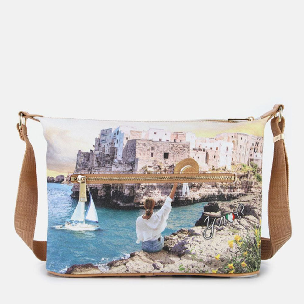 Borsa Donna Y NOT Hobo Easy Large a Tracolla YES-607 Polignano Coast