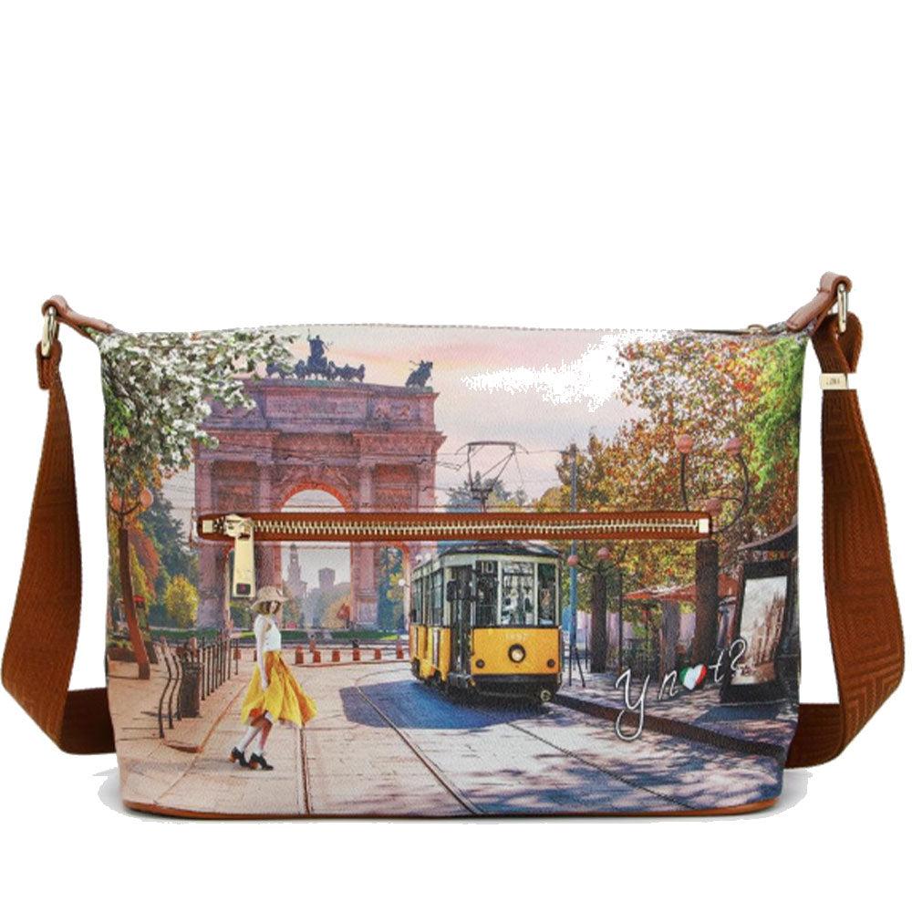 Borsa Donna Y NOT Hobo Easy Large a Tracolla YES-607 Spring in Milan