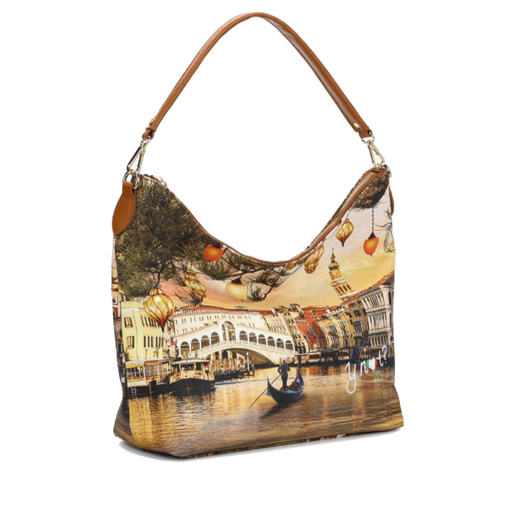 Y NOT Damen Hobo Schultertasche YES-618 Christmas Venice