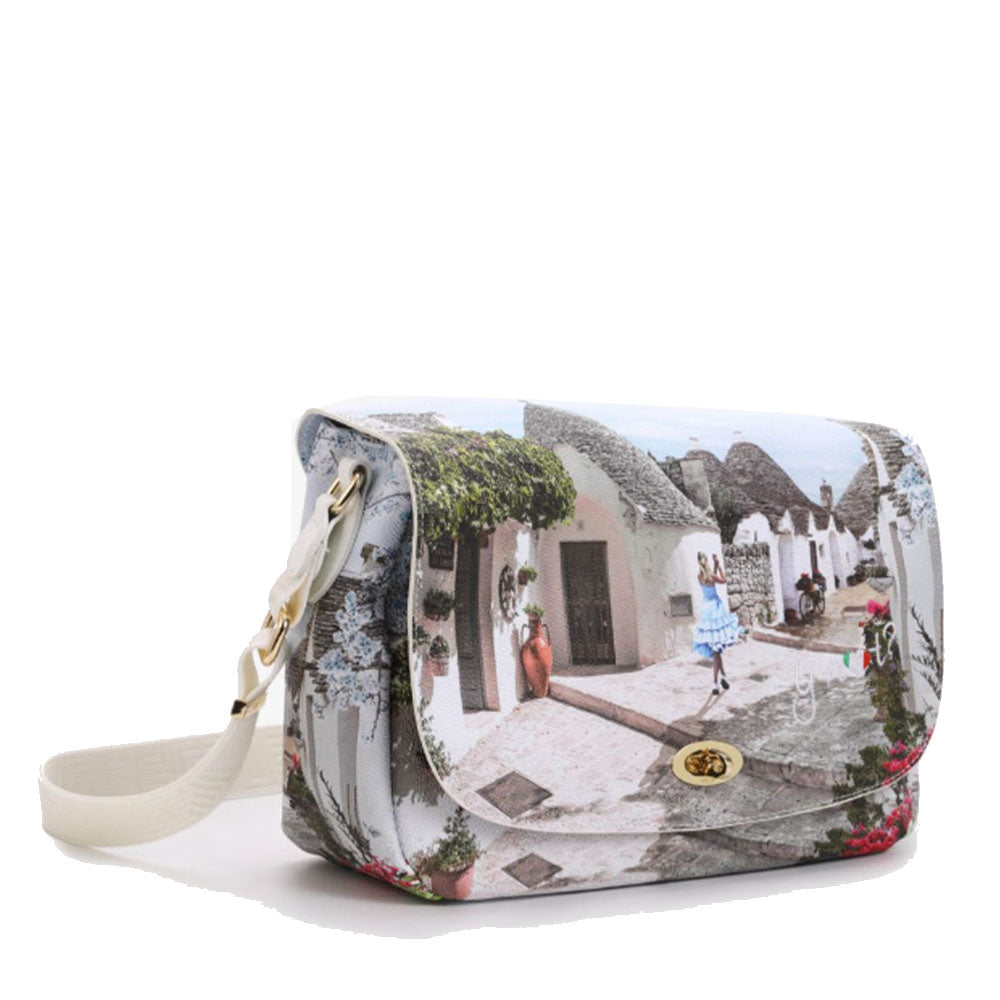 Borsa Donna a Tracolla Y NOT YES-631 Stampa Alice in Trulli