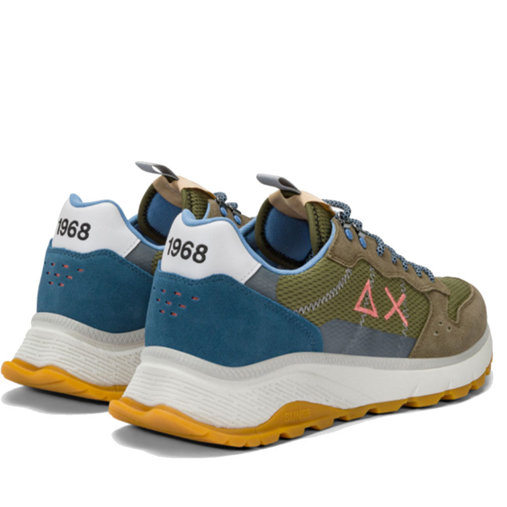 Sun68 Herren-Sneaker für Feuerwehr und Camping, Militärfarbe – Z35130