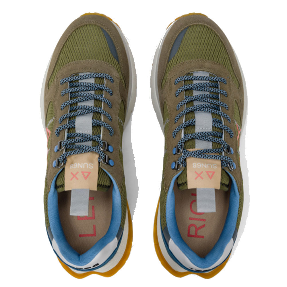 Sun68 Herren-Sneaker für Feuerwehr und Camping, Militärfarbe – Z35130