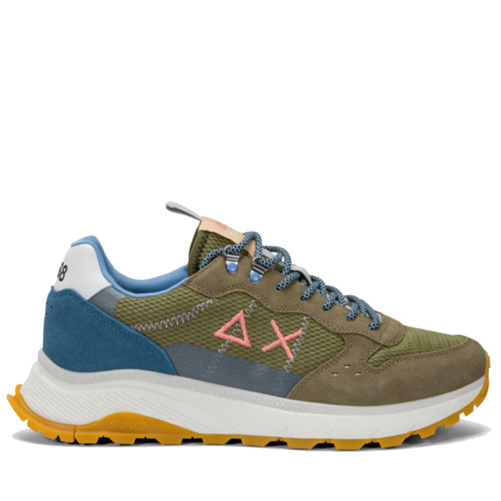 Sun68 Herren-Sneaker für Feuerwehr und Camping, Militärfarbe – Z35130