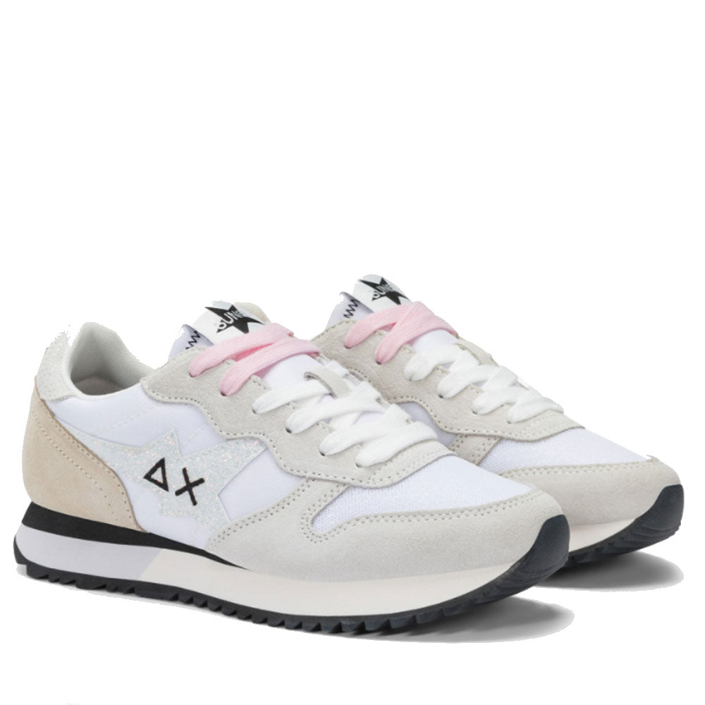 Scarpe Donna Sun68 Sneakers Stargirl Glitter Logo Colore Bianco - Z35212