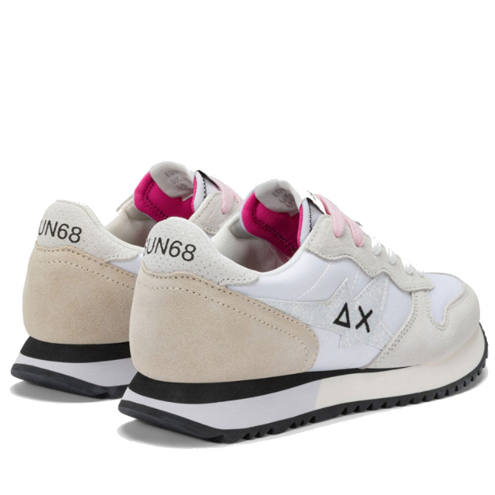 Scarpe Donna Sun68 Sneakers Stargirl Glitter Logo Colore Bianco - Z35212
