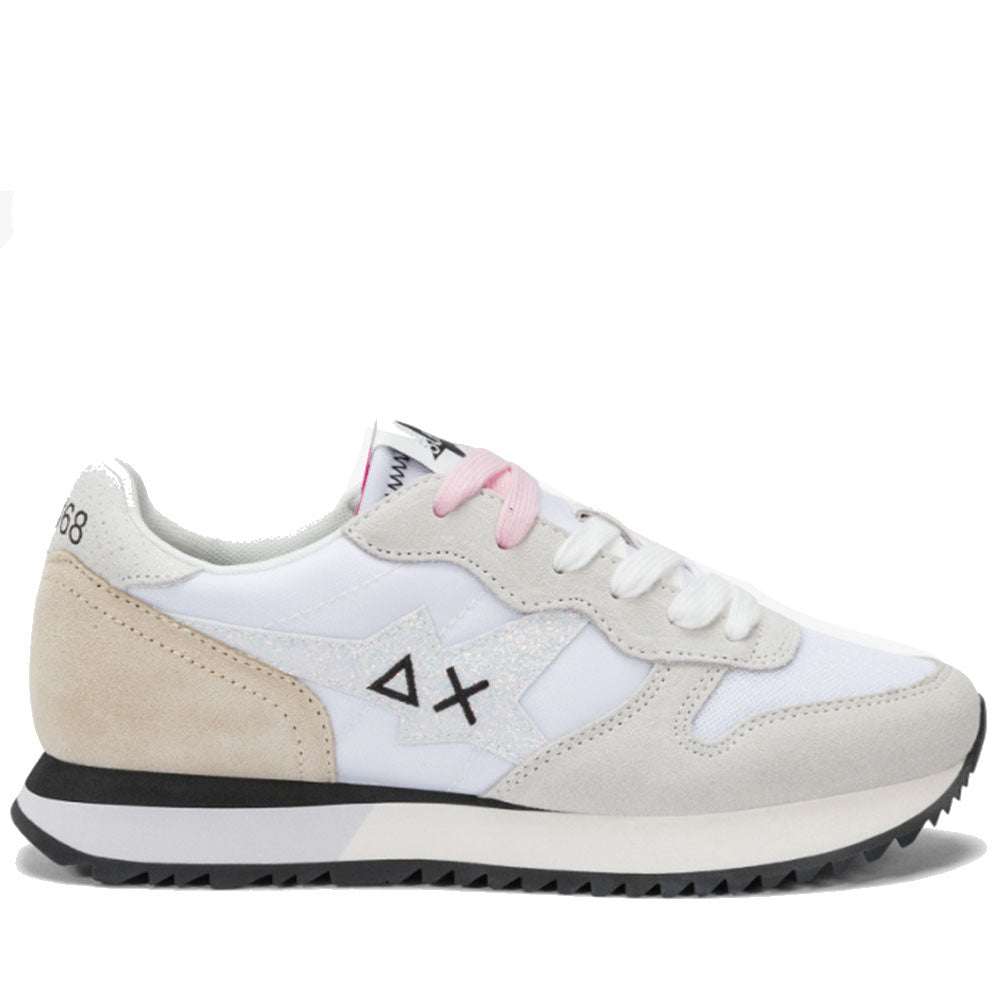 Scarpe Donna Sun68 Sneakers Stargirl Glitter Logo Colore Bianco - Z35212