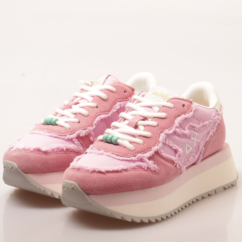 Sun68 Damen Sneakers Big Stargirl Canvas Zyklame - Z35216