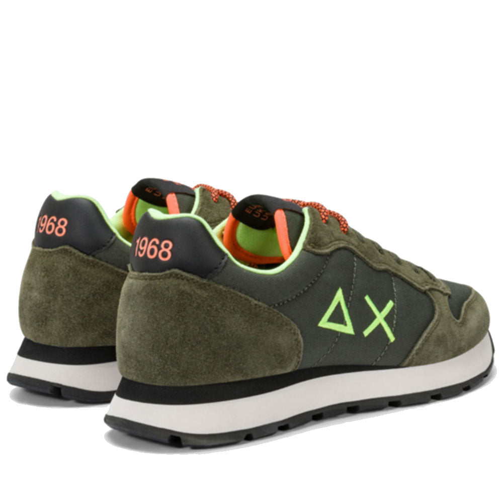 Scarpe Uomo Sun68 Sneakers Tom Fluo Militare Scuro - Z45102