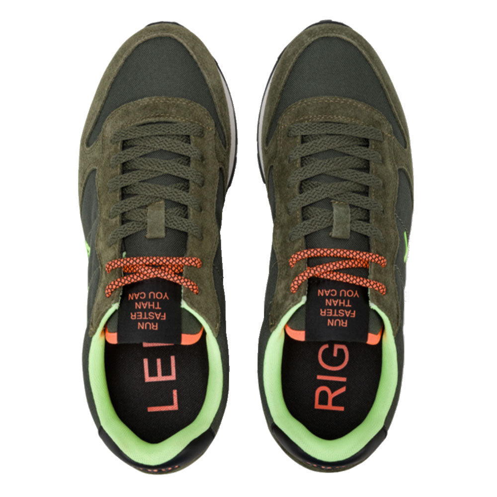 Scarpe Uomo Sun68 Sneakers Tom Fluo Militare Scuro - Z45102