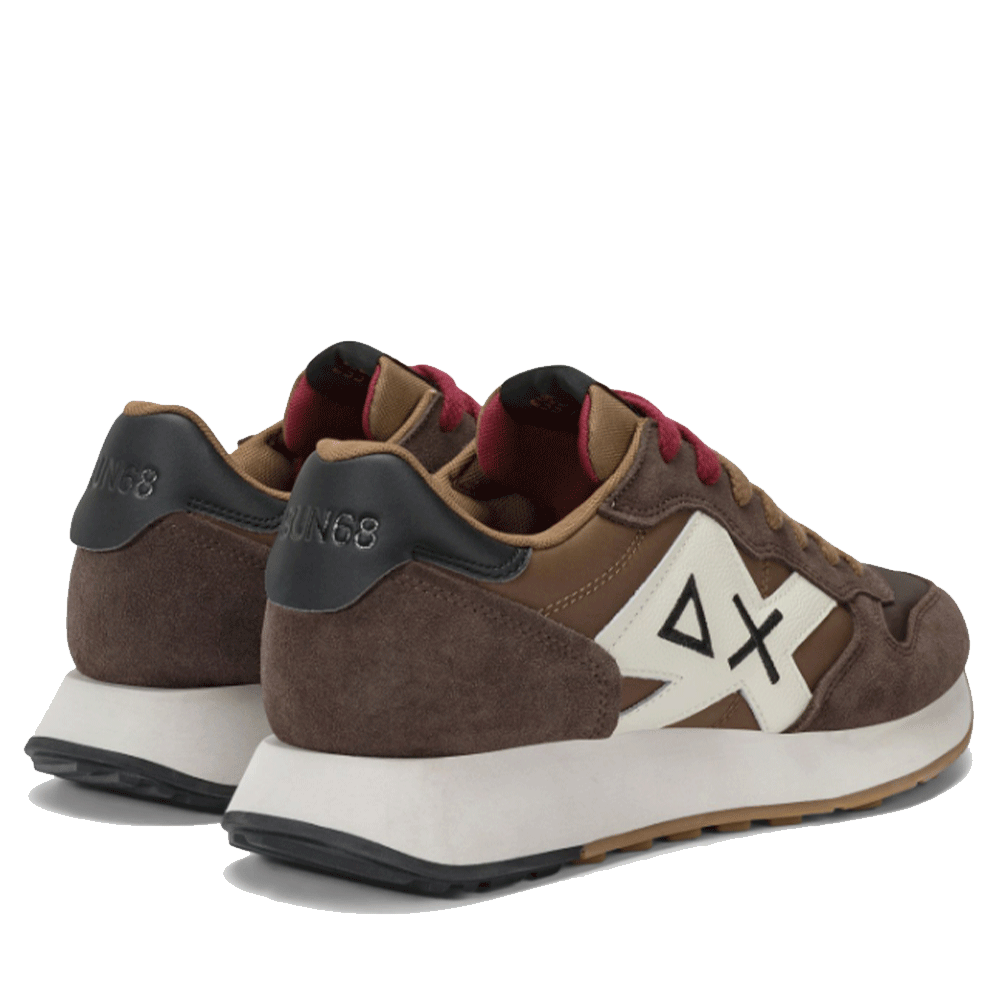 Scarpe Uomo Sun68 Sneakers Jaki Bicolor Marrone - Z45114