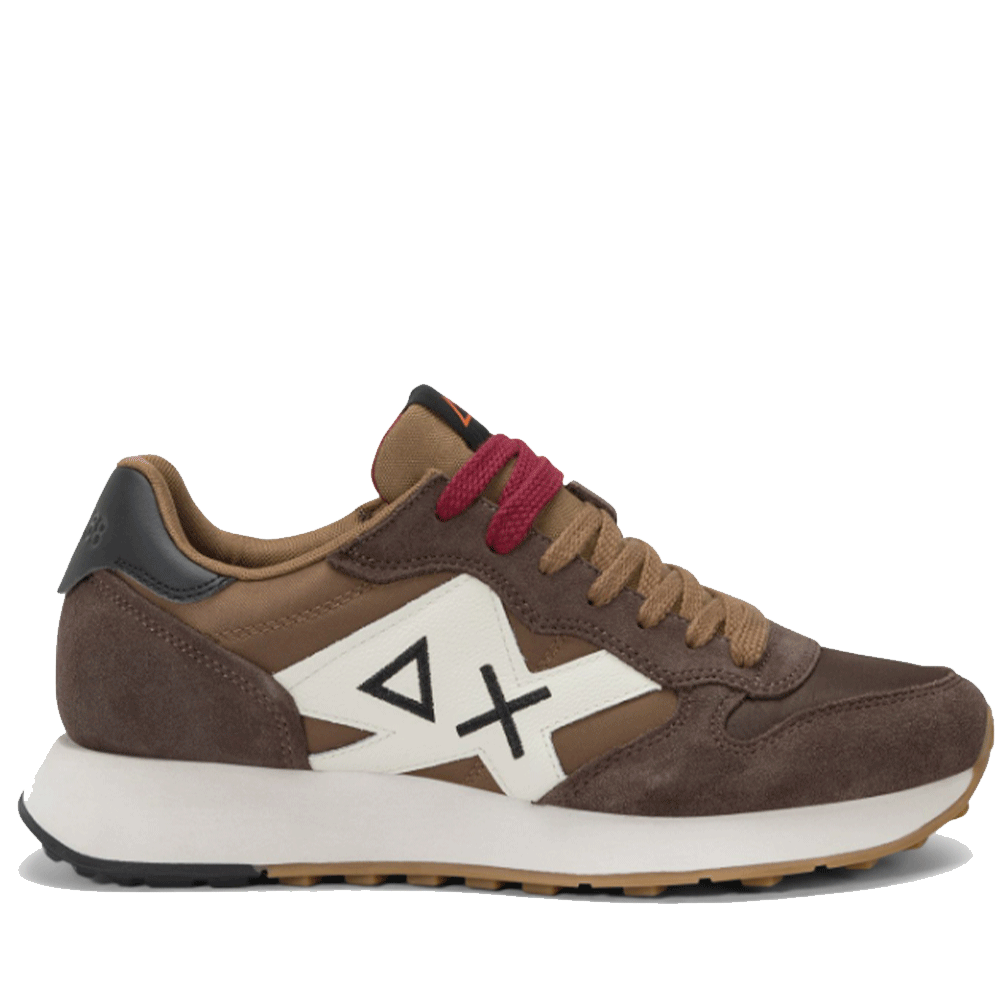 Scarpe Uomo Sun68 Sneakers Jaki Bicolor Marrone - Z45114