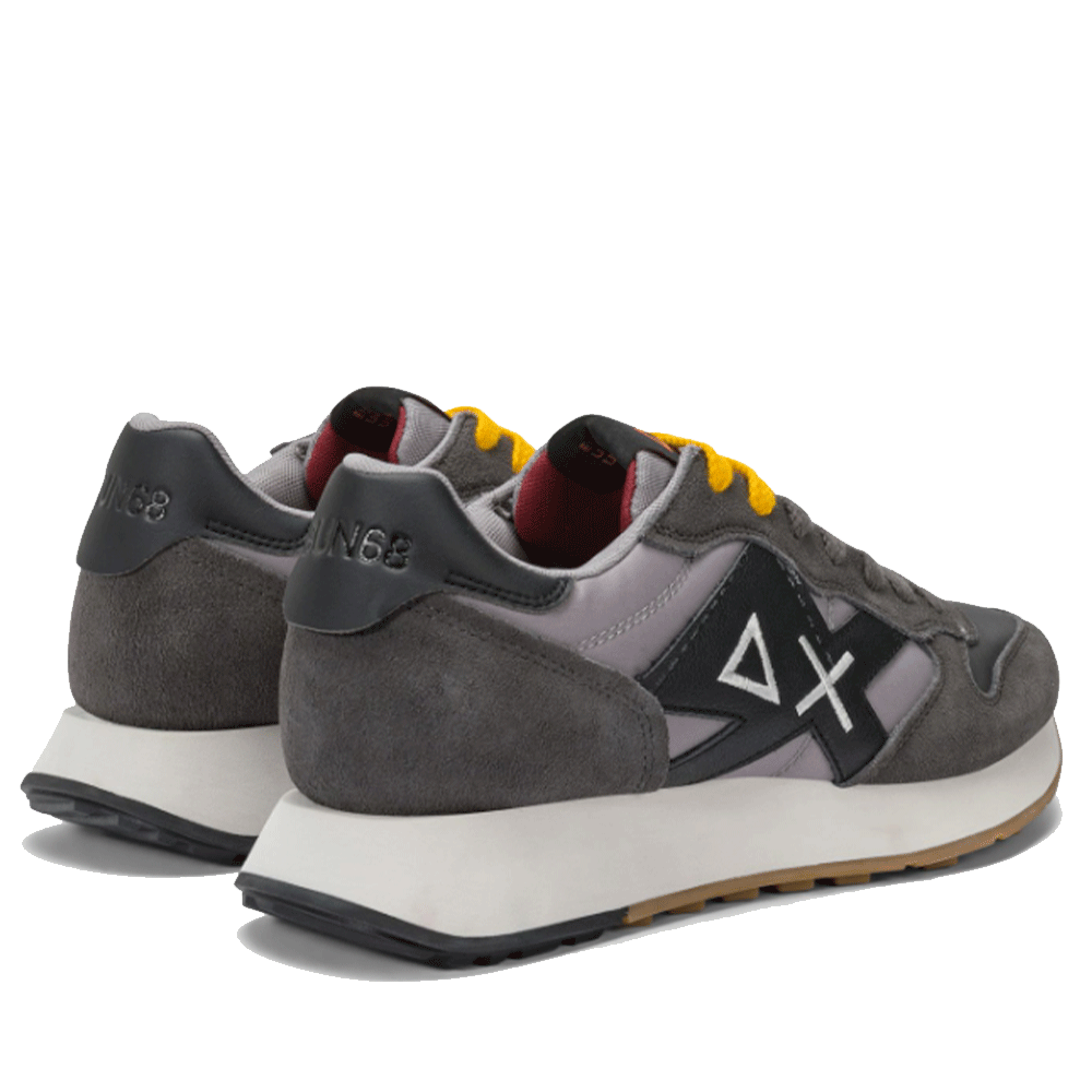 Scarpe Uomo Sun68 Sneakers Jaki Bicolor Grigio Scuro - Z45114