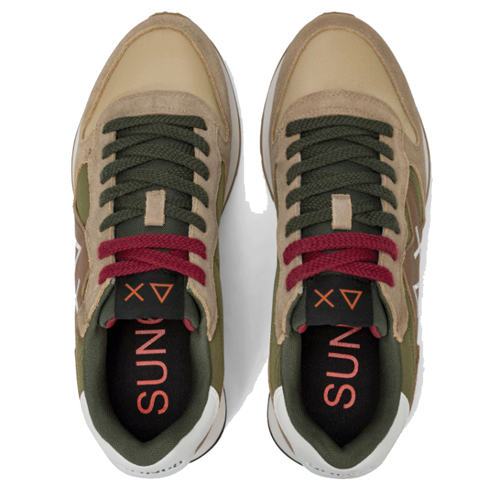 Scarpe Uomo Sun68 Sneakers Jaki Bicolor Beige Scuro - Z45114