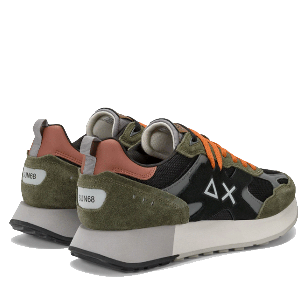 Scarpe Uomo Sun68 Sneakers Jaki Outdoor Colore Militare Scuro - Z45116