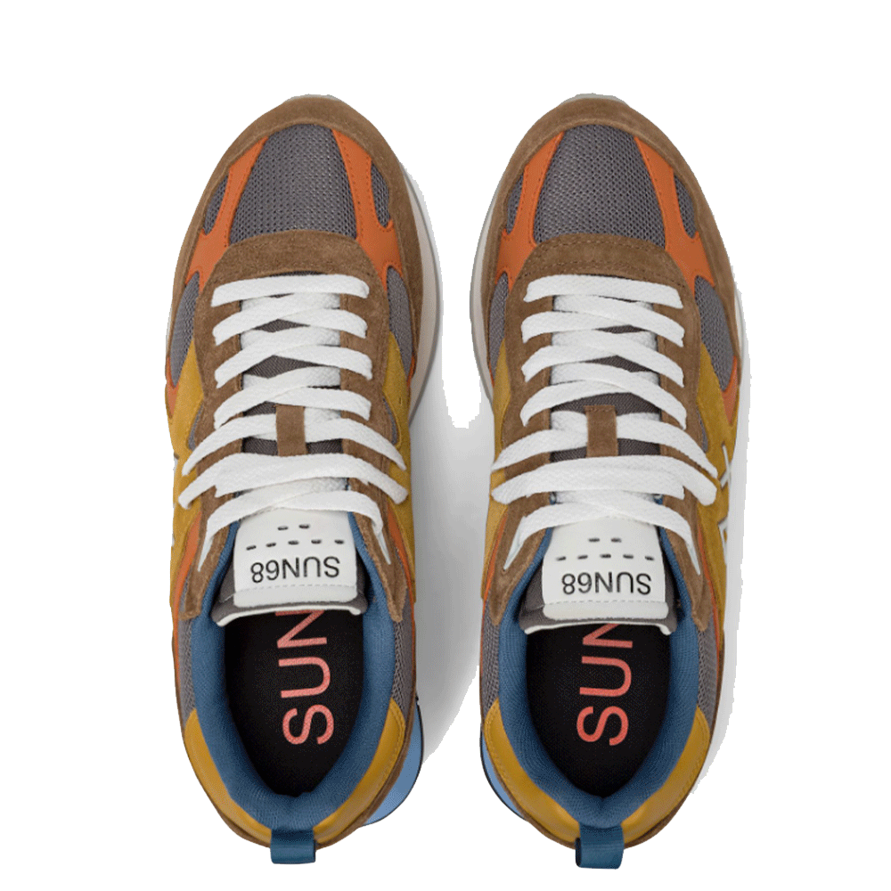 Scarpe Uomo Sun68 Sneakers Jaki Outdoor Colore Volpe - Z45116