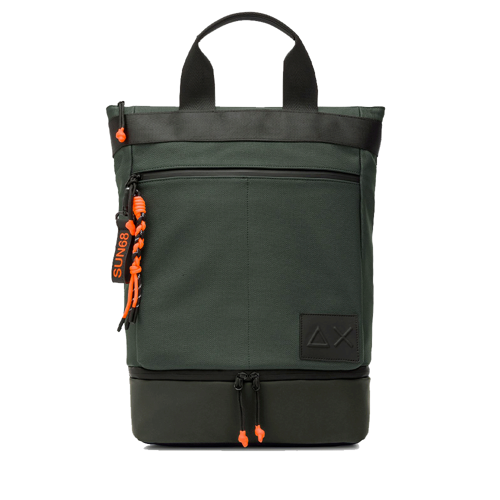 Zaino SUN68 porta Pc in Nylon Colore Verde Scuro