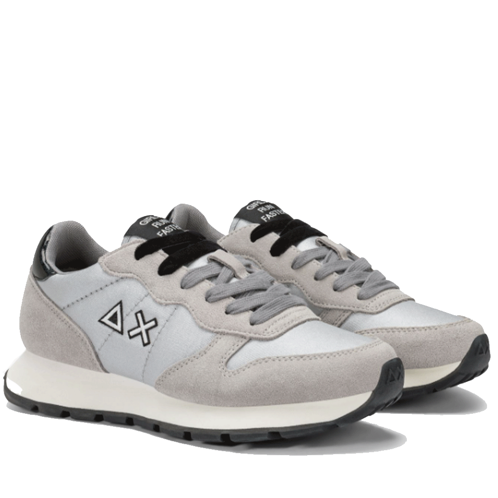 Scarpe Donna Sun68 Sneakers Ally Bright Nylon Colore Argento - Z45203