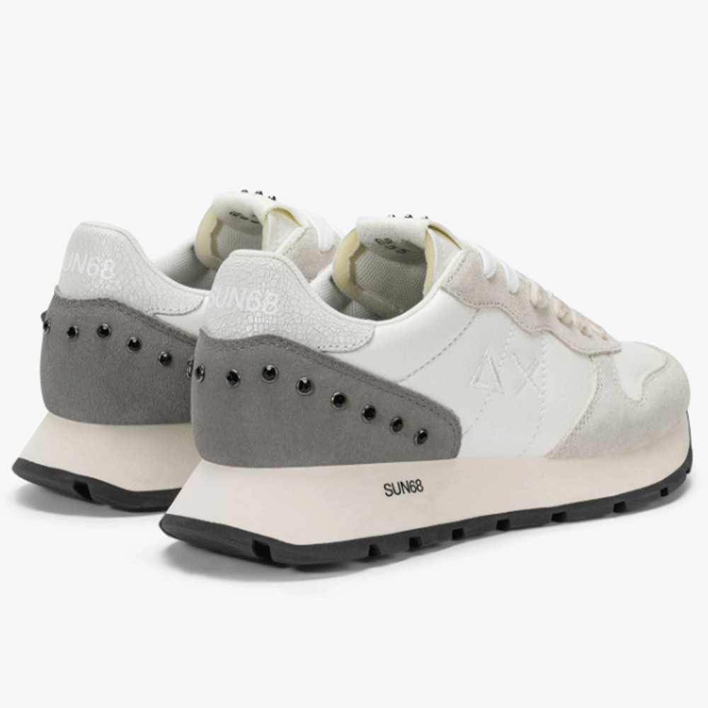 Scarpe Donna Sun68 Sneakers Ally Studs Colore Bianco Panna - Z45206