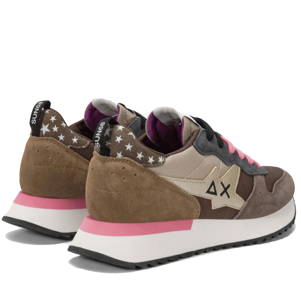 Scarpe Donna Sun68 Sneakers Stargirl Multicolor Colore Marrone - Z45216