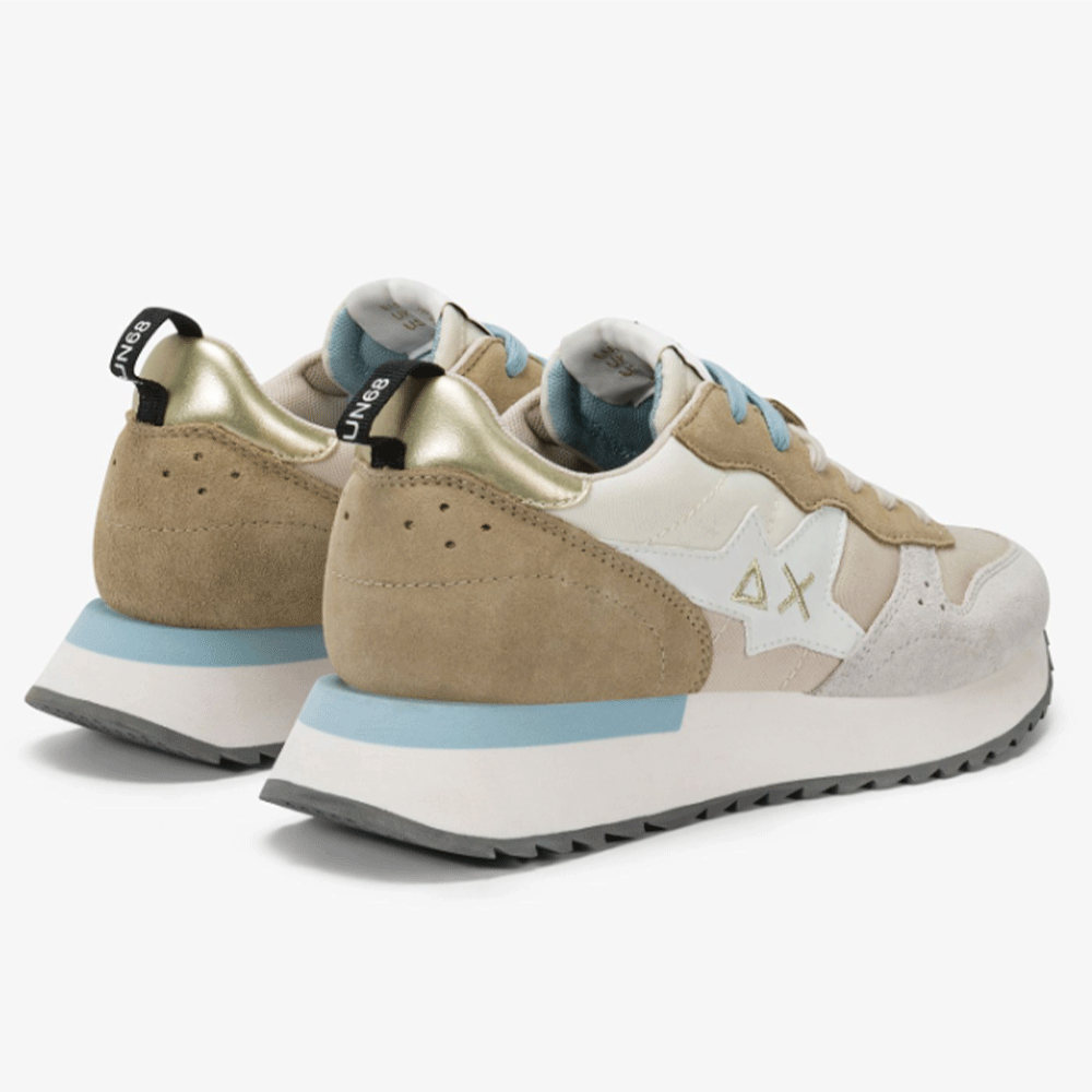 Scarpe Donna Sun68 Sneakers Stargirl Multicolor Colore Bianco Panna - Z45216