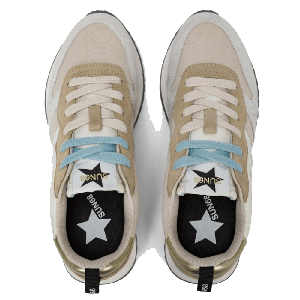 Scarpe Donna Sun68 Sneakers Stargirl Multicolor Colore Bianco Panna - Z45216