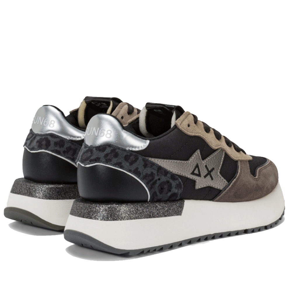Scarpe Donna Sun68 Sneakers Big Stargirl Mix Material Colore Nero - Z45221