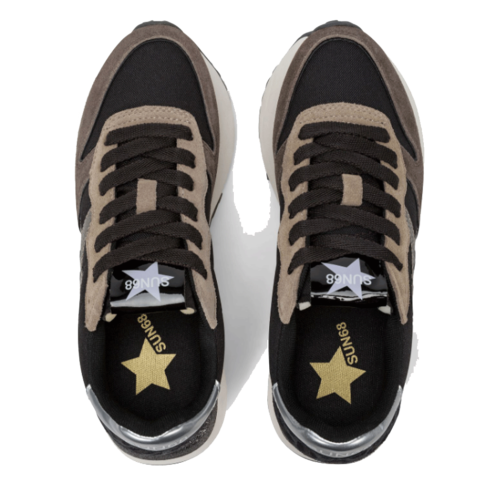 Scarpe Donna Sun68 Sneakers Big Stargirl Mix Material Colore Nero - Z45221
