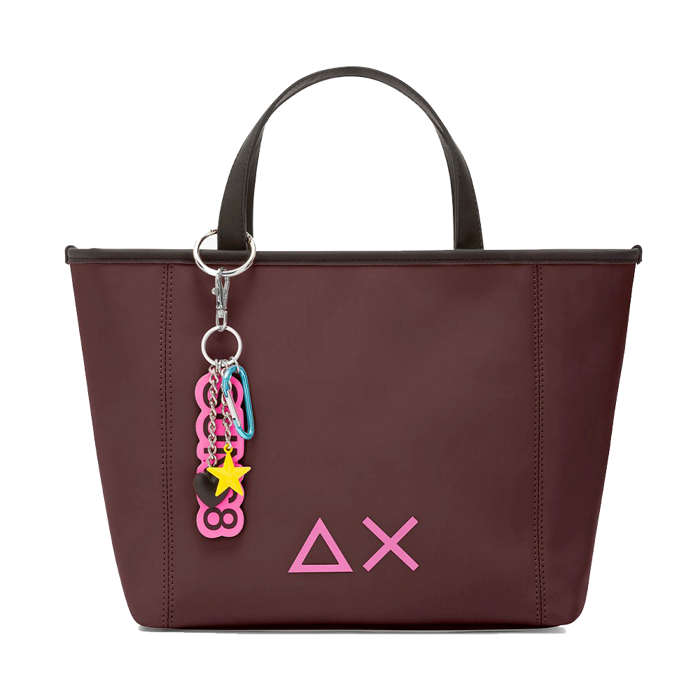 Borsa Donna a Mano SUN68 linea Jacqueline Bag Small in Tessuto Bordeaux - Z45261