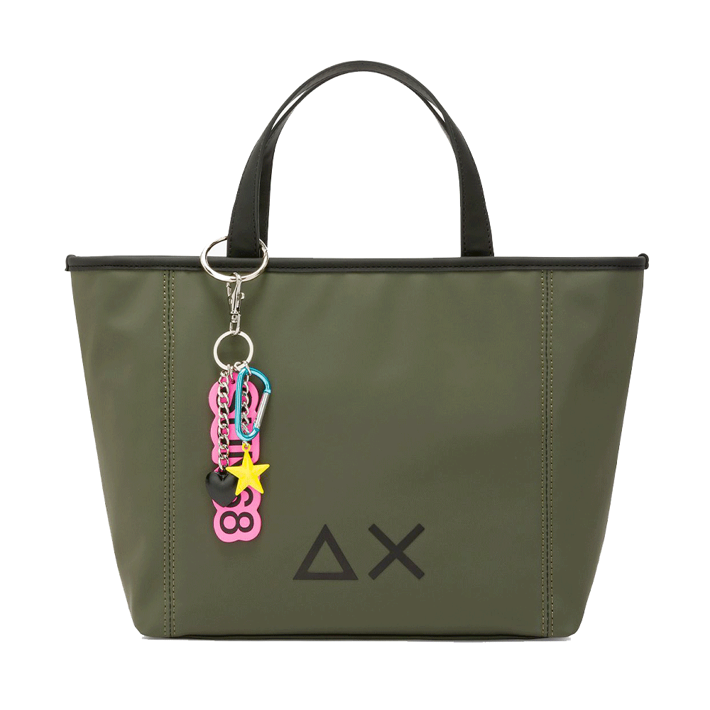 Borsa Donna a Mano SUN68 linea Jacqueline Bag Small in Tessuto Militare Scuro - Z45261