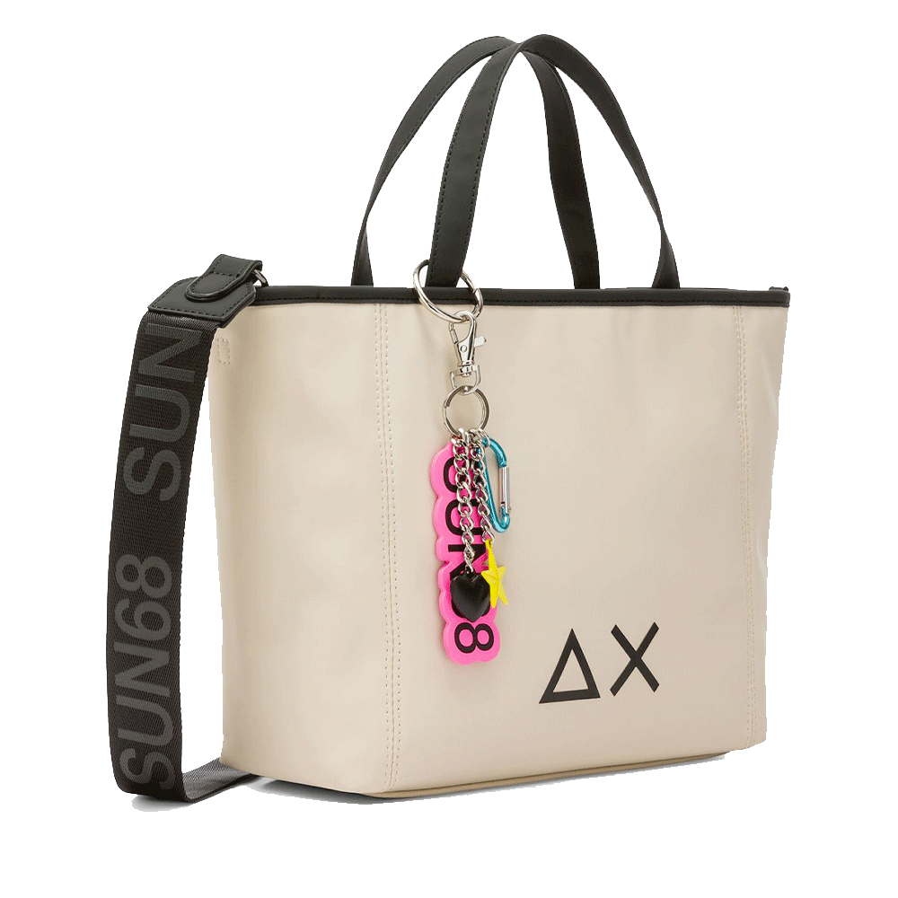 Borsa Donna a Mano SUN68 linea Jacqueline Bag Small in Tessuto Ostrica - Z45261